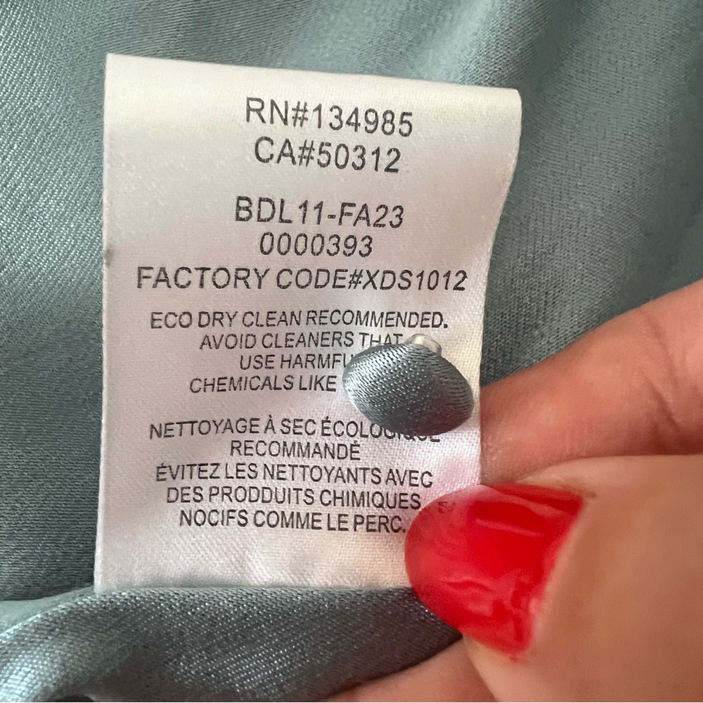 For Love & Lemons Satin Maxi Dress in Dusty Blue - Picture 12 of 12